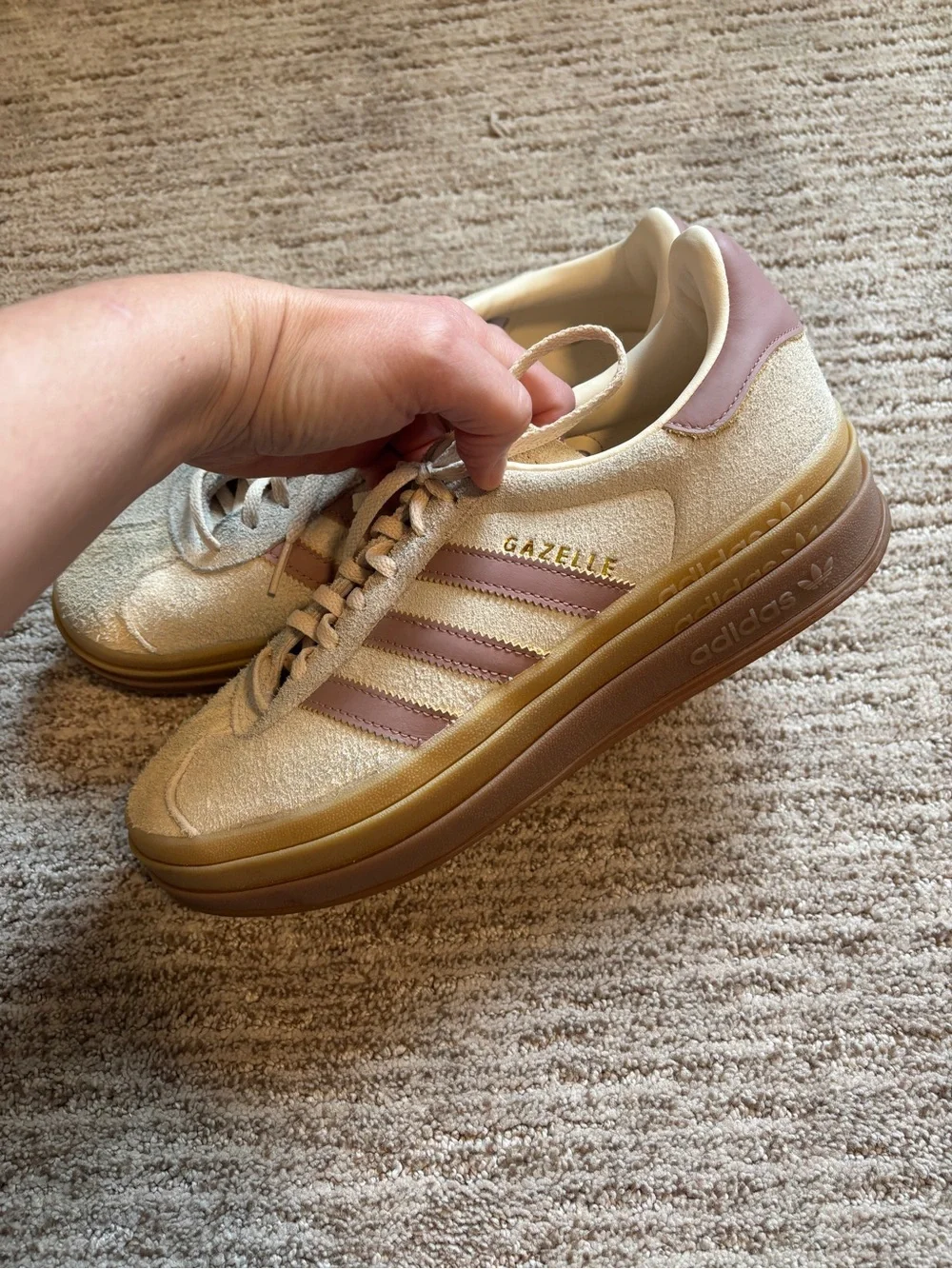 Adidas Gazelle bold platform sneakers size 10